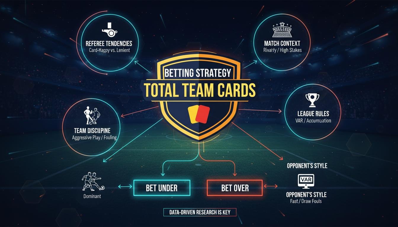 Football. Betting strategy for "Total team cards"