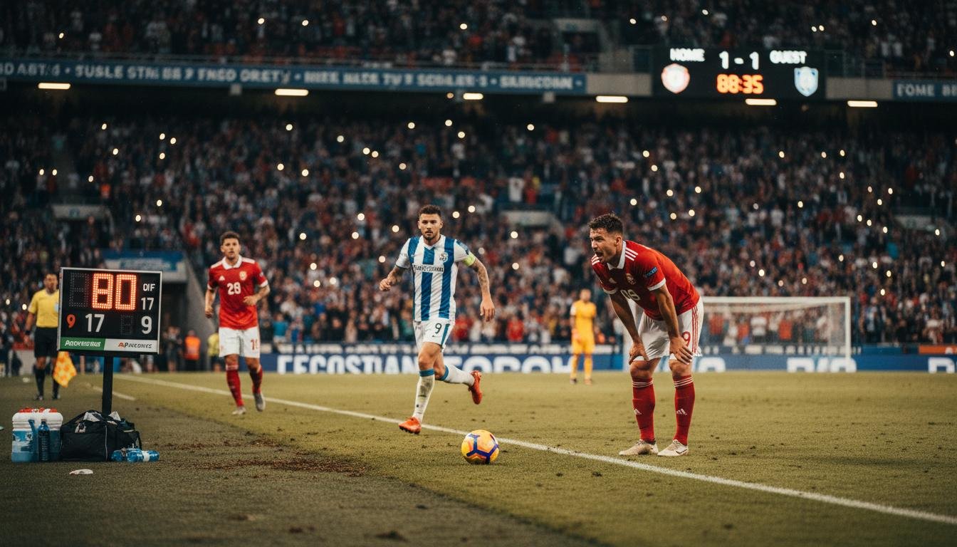 Fútbol. Estrategia de apuestas en goles al final: enfoque en vivo según los cambios y el cansancio