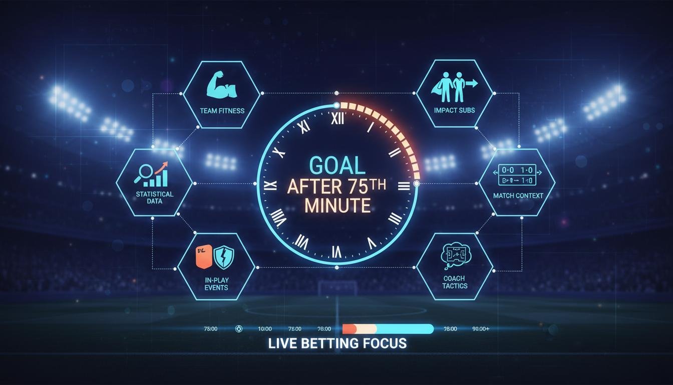 Football. Betting strategy for “goal after the 75th minute”
