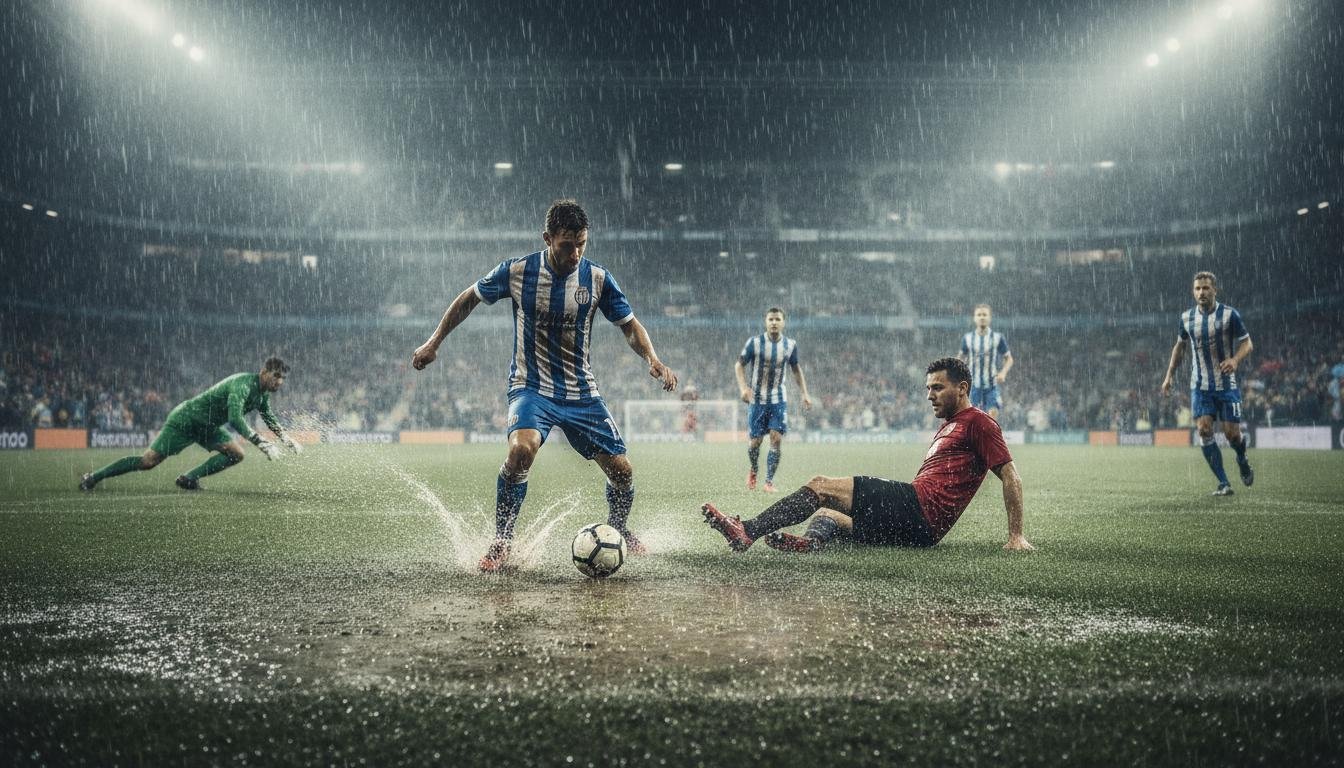 Fútbol. Estrategia de apuestas en lluvia/calor: cuando el clima realmente influye en la línea.