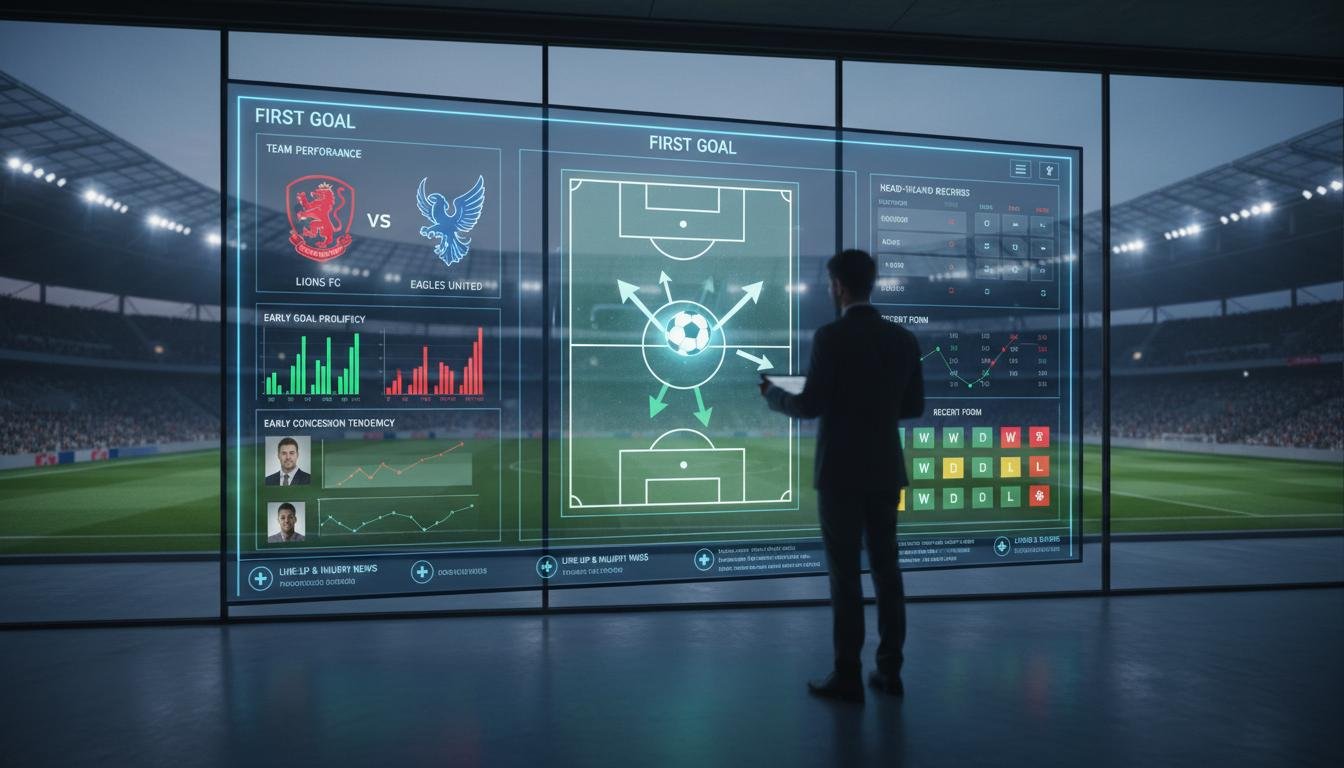 Football. Betting strategy for “first goal”