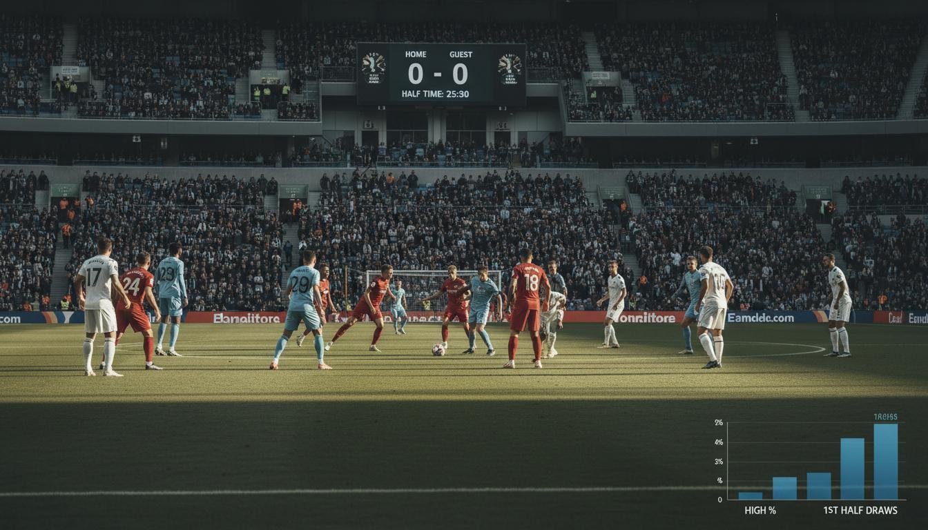 Football. Betting Strategy on "Draw in the First Half"